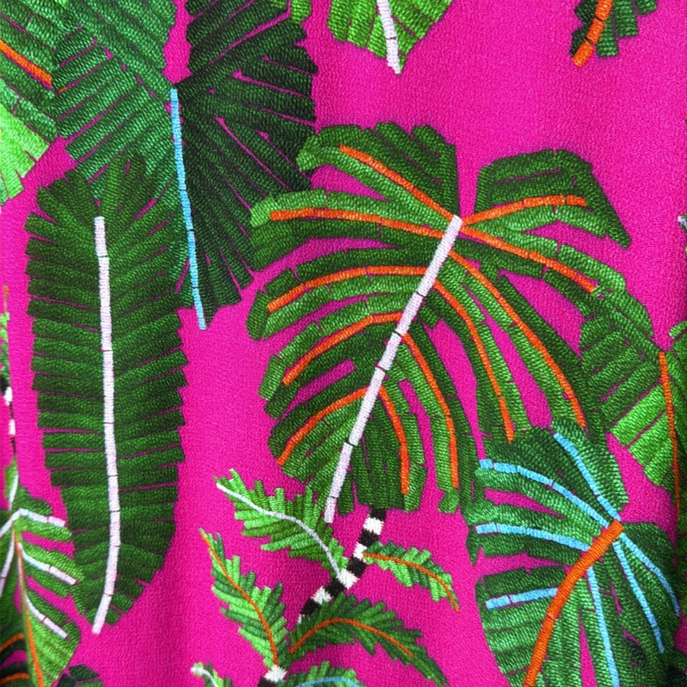 Farm Rio Pink Leaves Maxi dress sz S - Picture 14 of 14